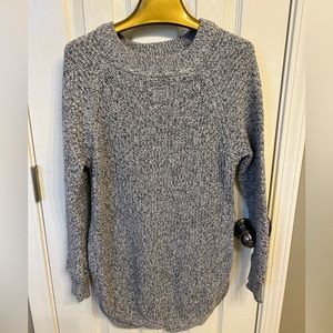 Aqua Gray Side Split Sweater Size Medium